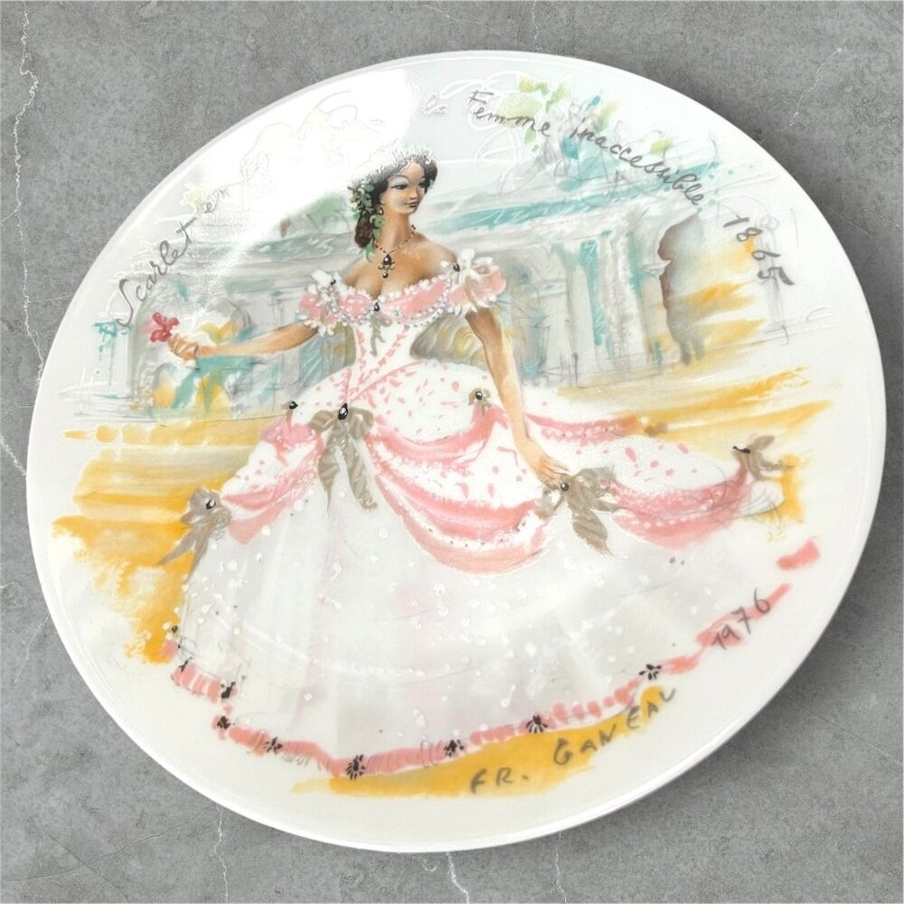 Henri D'arceau Limoges Les Femmes Du Siecle 1865 Scarlet O'Hara Collectors Plate